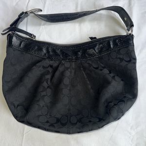 Coach Women's F13741 Soho Pleated Hobo Shoulder Handbag Purse black